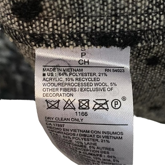 Old Navy Leopard Print Faux Fur Leather Trim Wool Blend Coat Jacket Size Small - Picture 6 of 7